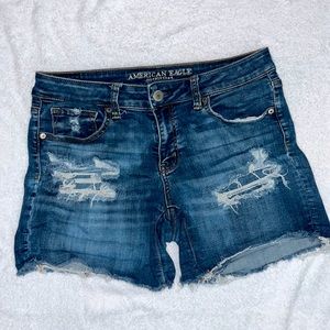 American Eagle super super stretch denim shorts